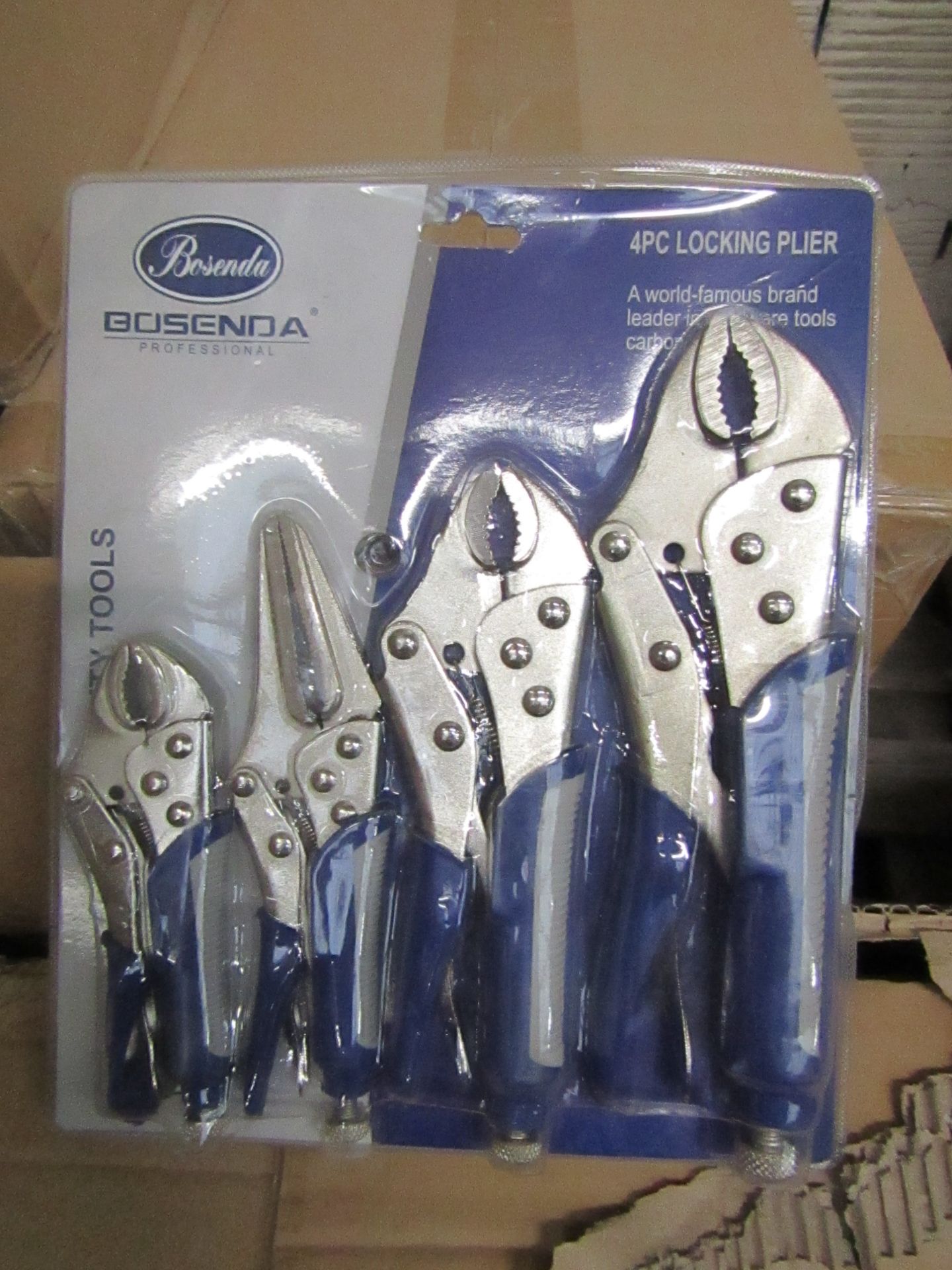 Bosenda 4 piece Locking Plier set, new and still blister packed.