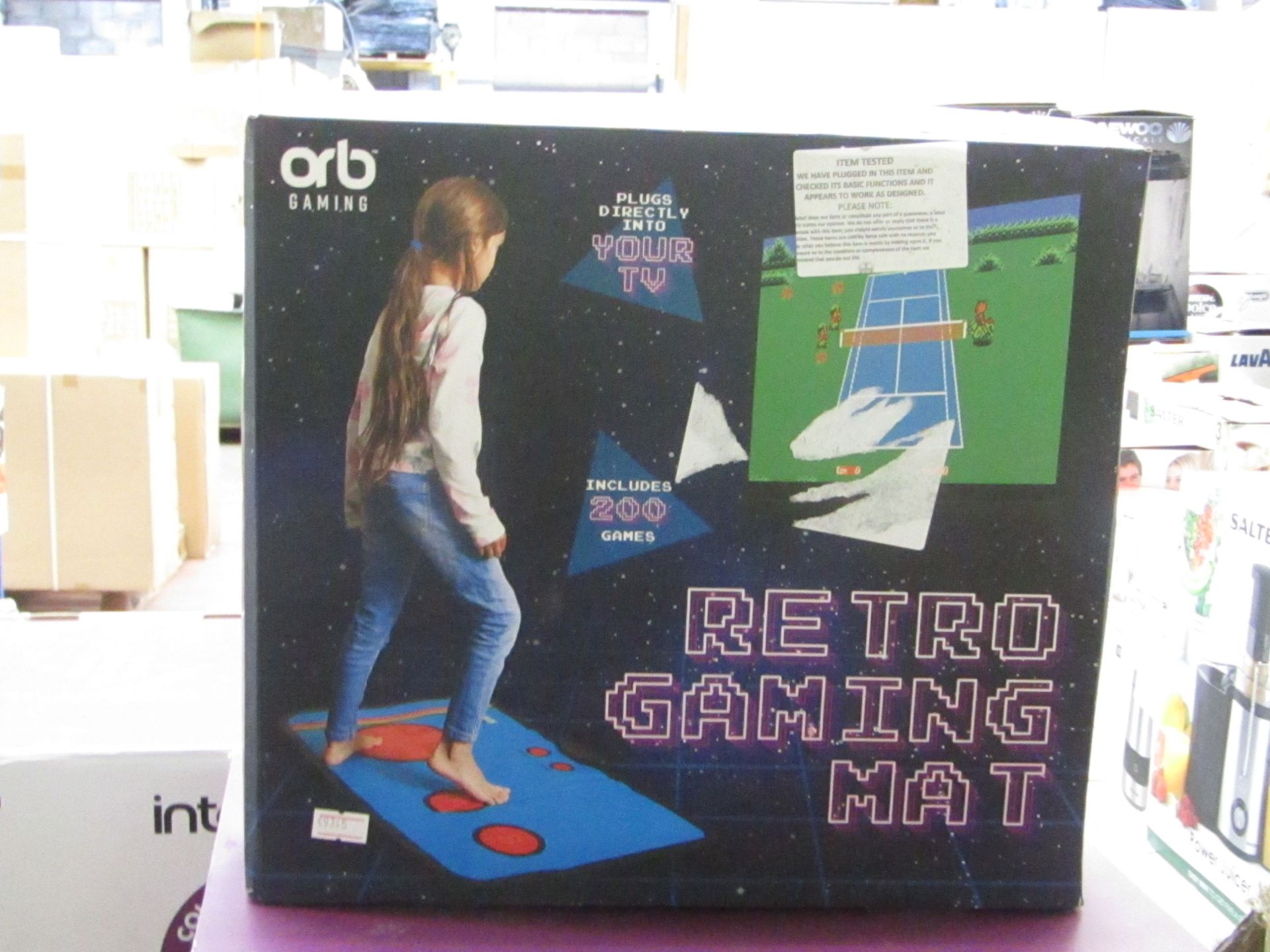 Ob Games retro gaming mat, unchecked and boxed.