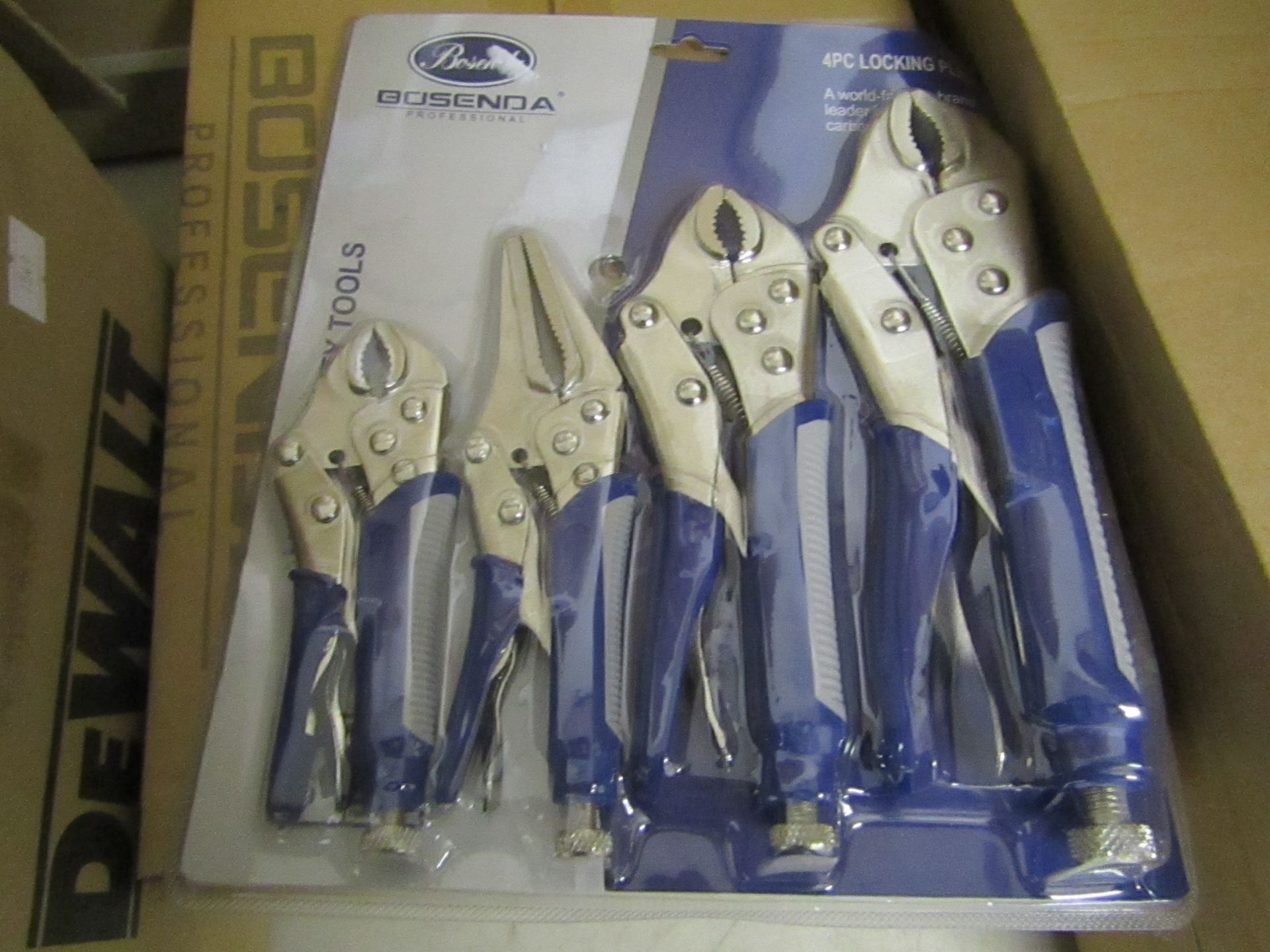 Bosenda Professional set of 4 Locking Pliers, new and blister packed