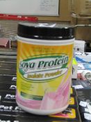 8x 793g Nature's Gardens soya protein isolate powder, strawberry flavour, all new. BB Jan 2019