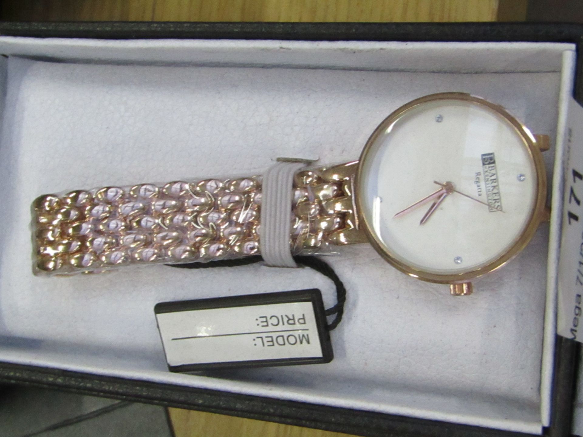 Barkers of Kensington ladies stylish designer watch, new in original box. - Image 2 of 2