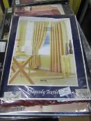 5x Various Royal Doulton straight curtain valances, all new and packaged.