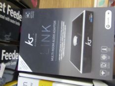Kitsound Link multi room audio adaptor, untested and boxed.