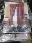 5x Royal Doulton straight curtain valances, all new and packaged.