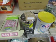 4x Various items such as 14 Day Teatox tea bags, SMA from birth milk and much more.