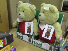 2x Ted interactive stuffed toys, both new and packaged. Please note items may require new batteries