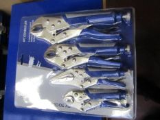 Bosenda 4 piece locking plier set, new and packaged.