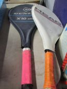 2x Tennis rackets.