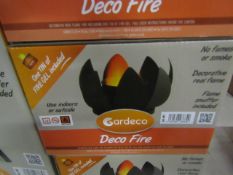 Gardeco Deco Fire gel burner, new and boxed.