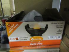 Gardeco Deco Fire gel burner, new and boxed.
