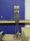 Long leg cat ornament, large, new and boxed.