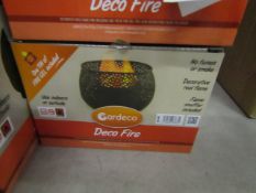 Gardeco Deco Fire gel burner, new and boxed.