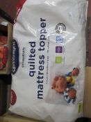 Silentnight quilted mattress topper, new and packaged.