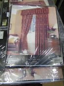 5x Royal Doulton straight curtain valances, all new and packaged.