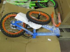 14" Child's Bike new and Boxed, comes complete with front basket, mud guards, water bottle and