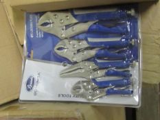 Bosenda 4 piece Locking Plier set, new and still blister packed.