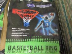 Bosenda Professional Wall mounted Basket ball hoop and net, new in damaged packaging