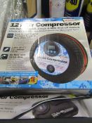 12v Air compressor. Unchecked & boxed.