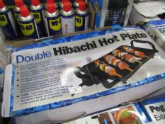 Double hibachi hot plates. Unchecked & boxed.