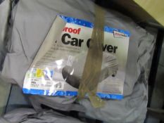 Waterproof full car cover, unchecked.
