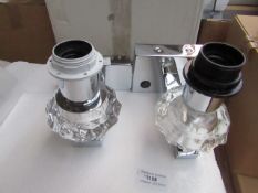 2x Chelsom OR/14/W1 ex display wall lights