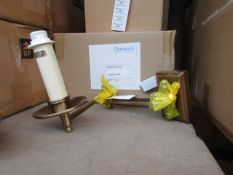 Chelsom MO/27/W1/AB double articulated wall light, new and Boxed