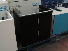 Roca Senso Square 2.0 wall hung vanity unit, W560 x H540 x D430mm - matt black. New & boxed.