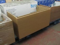 Roca Stratum vanity unit - oak, 885 x 445 x 490mm. New & boxed.
