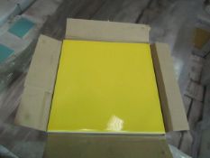 90x Packs of 25 Hype Yellow (HYP6 P25) 200 x 200mm wall tiles, all new and palletised. RRP £14.99