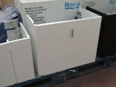 Roca Senso Square vanity unit - matt white, W690 x H540 x D450mm. New & boxed.