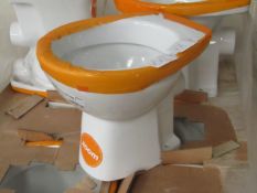 Roca Zoom Polo high/low level BTW Toilet pan. New.