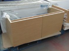 Roca Stratum vanity unit - oak, 1085 x 445 x 490mm. New & boxed.