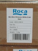 Roca Meridian Access White Disabled toilet grab rail set, new and boxed, RRP Circa £249