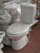 Unbranded Roca toilet pan with seat & cistern to match (also comes with flush system). All new &