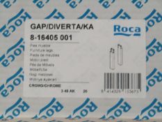 5x packs of 2 Roca DIverta/Gap Chrome unit feet to convert the unit from a wall mounted to floor