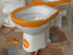 Roca Zoom Polo high/low level BTW Toilet pan. New.