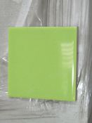 58x Packs of 100 LMB10 100x100mm wall tiles in Green, new and palletised. RRP £12.99 per pack
