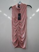 Jaded London Ladies Dusky Pink Velour Dress size S new with tags