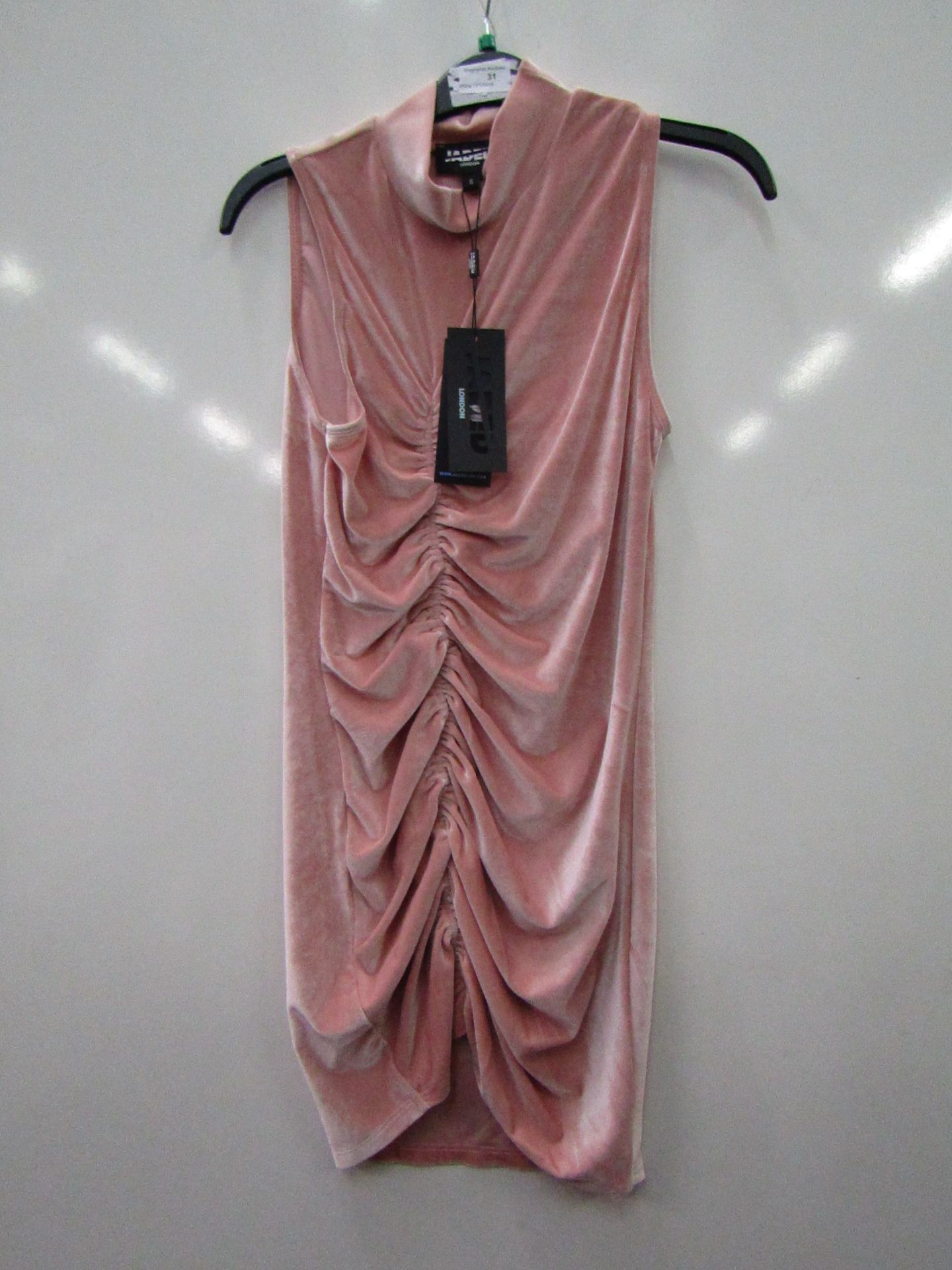 Jaded London Ladies Dusky Pink Velour Dress size S new with tags