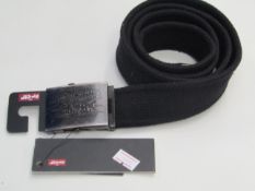 Levis Black Canvas Belt size 44 new with tags