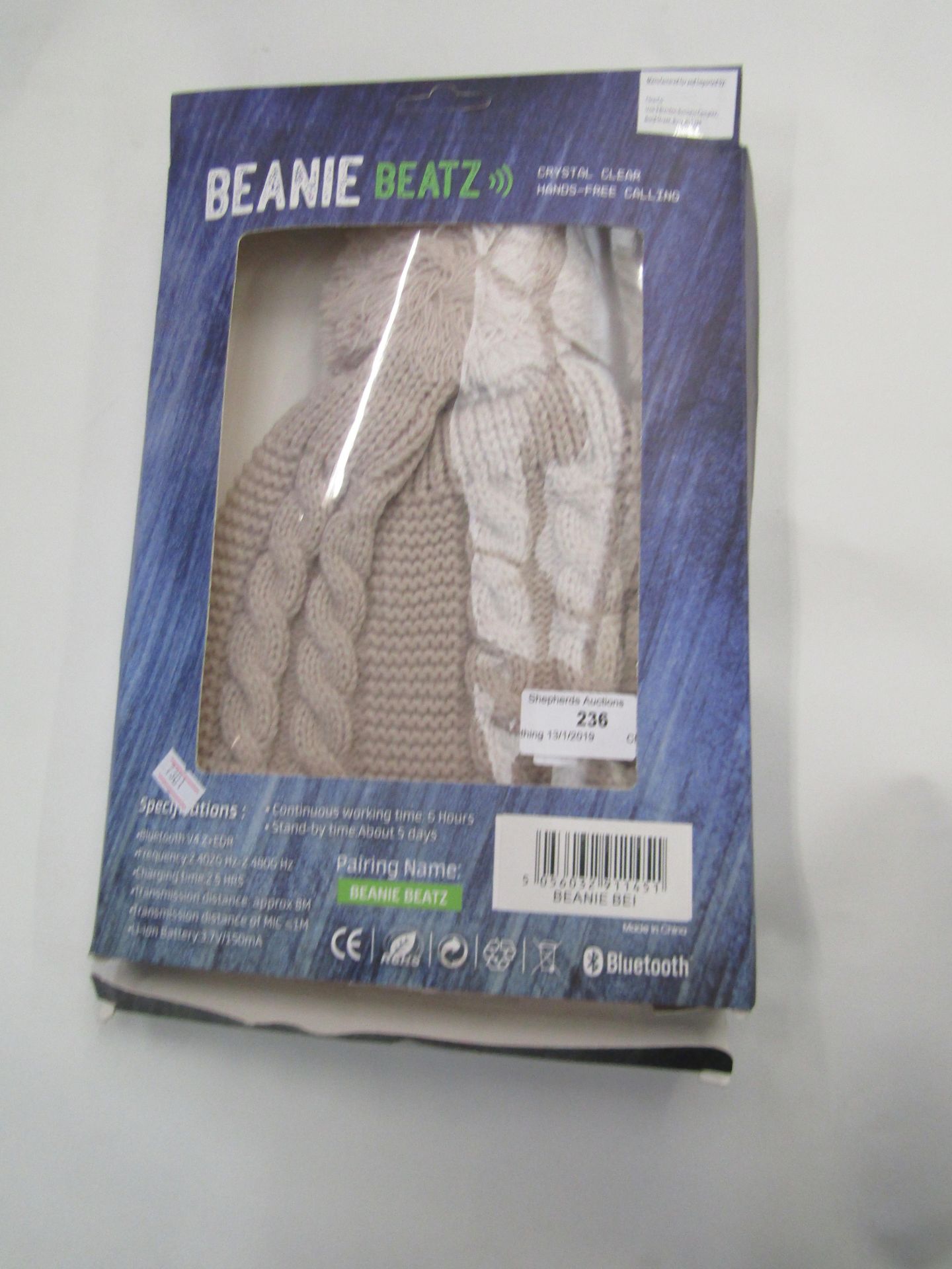 1 x Beanie Beatz Headwear packaged (untested)
