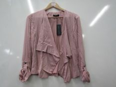 New Look Waterfall Popper Sleeve Blazer in Dusty Pink size 10 new with tags