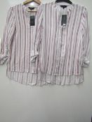 2 x Ladies New Look Grandad Style Tops sizes 8 new with tags
