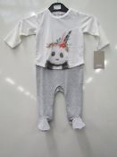 Mamas & Papas Mock Layer Romper Suit age 6 - 9 mths new with tags