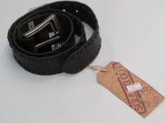 Souled Out Black Leather Belt size M new with tags RRP £25