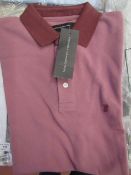 French Connection Mens Dusty Orchid Polo Shirt size XS RRP £30 new & packaged