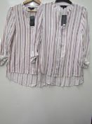 2 x Ladies New Look Grandad Style Tops sizes 8 new with tags