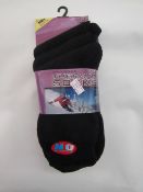 3 x pairs of Brushed Thermal Socks size uk 4- 6 new & packaged