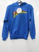Youth DC Superman Over The Head Hoodie size L Youth new with tags