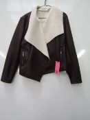 Ladies Adore Faux Sheep Skin Jacket size 12 new with tags